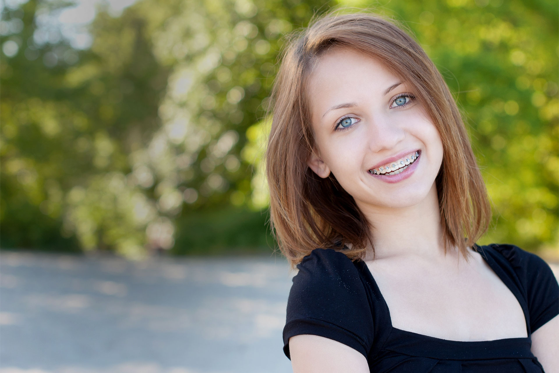 Girl with braces